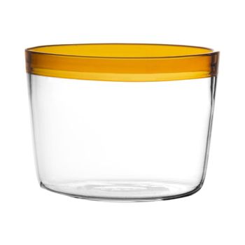 Vaso de agua de cristal ámbar h6