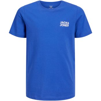Jack & Jones Camiseta 12270181 JJSTYD CHEST BRAND TEE SS LN JNR DAZZLING BLUE para niño