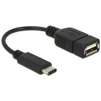 adaptador usb delock 65579 usb-c a usb-a 20 15 cm negro