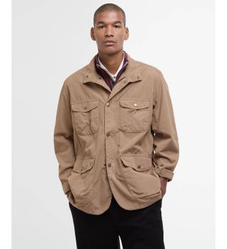 Barbour para hombre. MCA1039 Chaqueta Ogston marrón (XL), Casual, Algodón