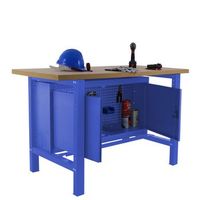 banco de trabajo industrial bt6 plywood locker 1800 azulmadera 865x1800x750 mm