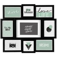 marco decorativo de mdf negro 48x42x2cm