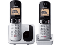 telefono - panasonic kx-tgc250sp duo inalambrico 16 50 contactos bloqueo llamada manos libres modo eco hasta 18h plata