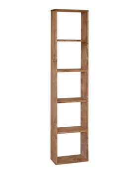 Estanteria de madera maciza en tono marrón con 4 estantes