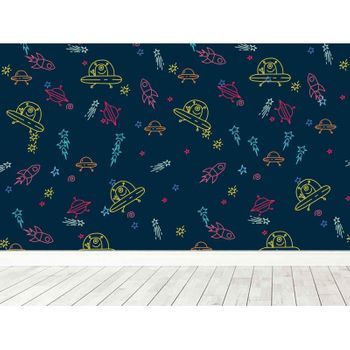 Fotomural Vinilo Infantil Naves Espaciales 400 X 300 Cm