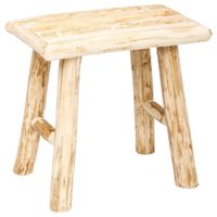 taburete de madera beige 345x23x31 cm