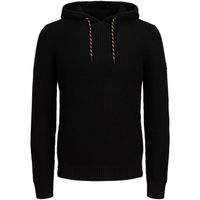 jack  jones jersey 12265758 jjliam knit hoodie pls black para hombre