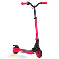 sportnow patinete electrico plegable de 6 anos motor 120 w autonomia 6 km max 10 kmh ruedas de 5 - 55 altura ajustable rojo   aosom espana