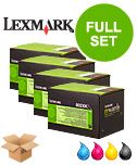 Original Multipack Lexmark CX510de Printer Toner Cartridges (4 Pack) -80C2XK0