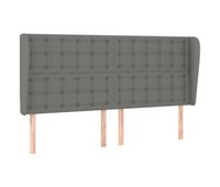 vidaxl cabecero con orejas de tela gris oscuro 203x23x118128 cm