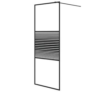 Vidaxl mampara de ducha vidrio esg transparente negro 80x195 cm
