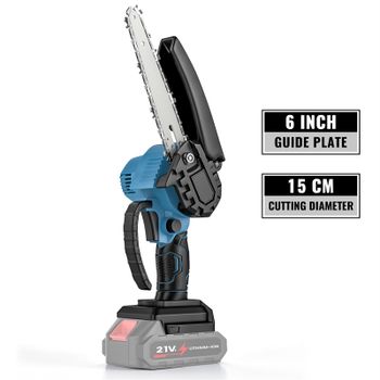 Motosierra eléctrica sin escobillas de 6 pulgadas, cortadora de madera inalámbrica, herramienta eléctrica de jardín para batería Makita de 18V.