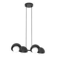 lampara colgante nordessa negro 4 luces