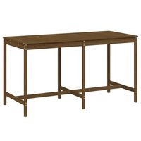 mesa de jardin  mesa de exterior madera maciza pino marron miel 2035x90x110 cm