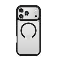 funda para movil otterbox react magsafe cover plastico negro transparente para iphone 17 pro max