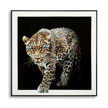 Cuadro Jaguar Sobre Lienzo Lacado Con Marco 82x4x82 Cm