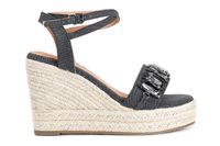 sandalias de lona con aplicaciones en la pala black 40