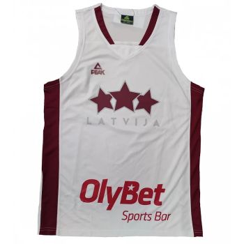 Camiseta Baloncesto Selección de Letonia - Peak Blanca