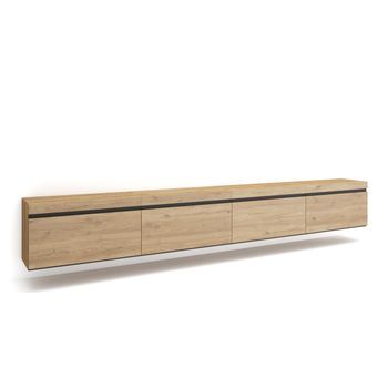 Mueble Tv | Televisión | Muebles De Salón, Almacenaje | 320x45x35 Cm | Para Tv Gran Formato | Colgado, Suspendido | Estilo Moderno | Roble
