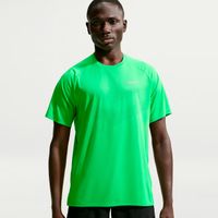 nike stride  camiseta de running hombres - verde plateado