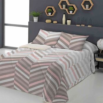Edredón Sedalina Sherpa Berna 650 Gr/m2 + Funda Cojín 150 Cm Rufino Diaz, Beige