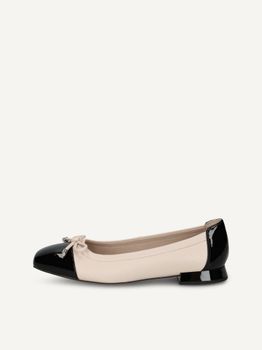 CAPRICE Ballerina, metallic, made of Leather with Trapeze heel, Size 38