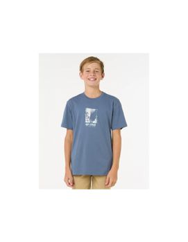 Camiseta Rip Curl Raw Energy Frame Tee - Niño Vintage Azul Marino