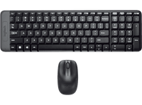 pack teclado  raton - logitech desktop mk220 inalambrico usb ambidiestros conexion hasta 10 metros resistente a salpicaduras negro