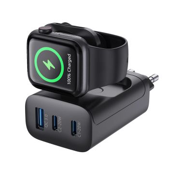 Cargador Bakeey WV33 43W de 3 puertos USB PD con cargador inalámbrico para reloj inteligente,soporte para carga rápida Q
