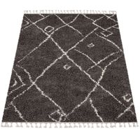 alfombra de pelo largo oregon gris  140x200 cm
