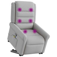 sillon de salon  silla  sillo de masaje reclinable de pie de tela gris nube