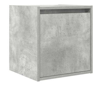 Mesita de noche de pared - mesilla de noche flotante gris hormigón 38x34x40 cm