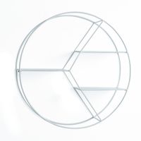 estante de pared redondo de metal blanco cm o45 x p12