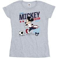 disney camiseta manga larga team football para mujer