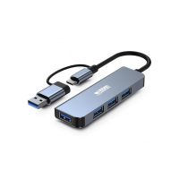hub urban factory 4 puertos 5 gbits mhc35uf aluminio usb-a y usb-c compacto