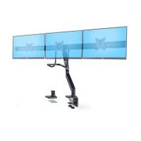 startechcom soporte vesa de sobremesa para tres monitores de 27 pulgadas - 75x75100x100 - brazo de soporte para 3 monitores - grommet o mordaza - ajuste sin herramientas - brazo con resorte