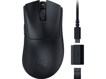 Ratón gaming - Razer DeathAdder V3 HyperSpeed, Con cable y sin cable, 26000 ppp, 6 Botones Programables, Negro