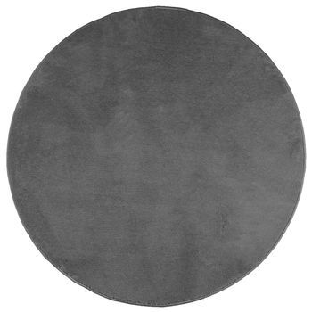 Alfombra De Pelo Corto Oviedo Gris Antracita Ø 160 Cm Vidaxl