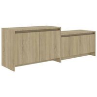mueble para tv madera contrachapada roble sonoma 1465x35x50 cm vidaxl