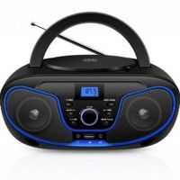 radio cd daewoo dw3012 bluetooth usb ecualizador 4w negro y azul