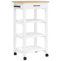 carrito de cocinaestanteria de cocina carrito de servir monza madera maciza de pino 48x40x90 cm