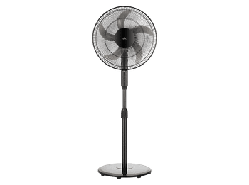Ventilador de pie - ok. OSF 45326 B RC ES, 40W, 3 Velocidades, 5 Aspas, Oscilación, Altura Ajustable, Temporizador 6h, Negro