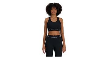 Sujetador deportivo de sujecion media new balance sleek negro