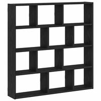 estante cubo de pared 12 compartimentos madera ingenieria negro vidaxl