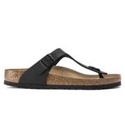 birkenstock para mujer 43691 sandalias gizeh birko-flor ajuste regular negro 37 plano ninguno casual