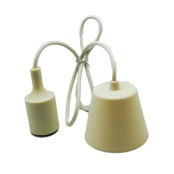 Portalámparas, cable y florón de silicona (12 colores)