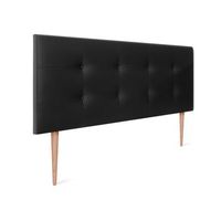 cabecero de polipiel capitone 160x115cm con patas camas 150160 - negro