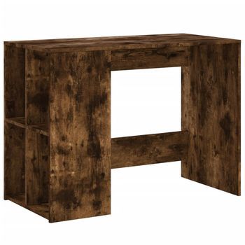Escritorio De Madera De Ingeniería Roble Ahumado 102x50x75 Cm Vidaxl