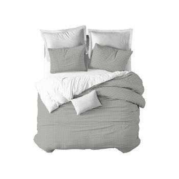 Funda Nórdica Vichy Gris -  Cama 160 (250x270)