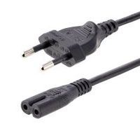 startechcom cable de 2m de alimentacian para ordenador portatil o impresora  ue a c7 25a 250v 18awg cable de repuesto para portatil cable cargador para ordenador portatil